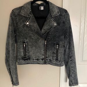 Denim Biker Moto Jacket